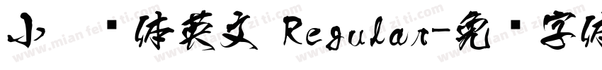 小扣连体英文 Regular字体转换